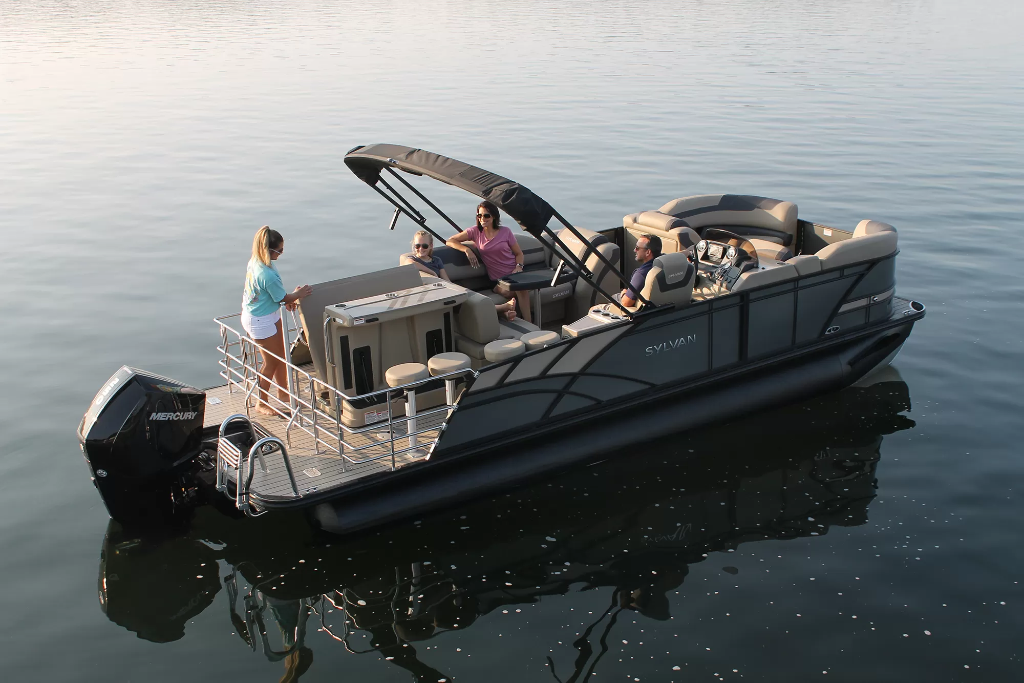 2023 23 ft Sylvan pontoon boat rental on Lake Champlain